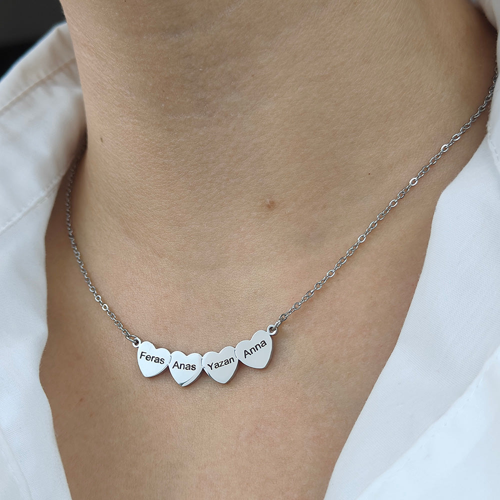 COLLIER COEUR JUSQU'À 5 PRÉNOMS