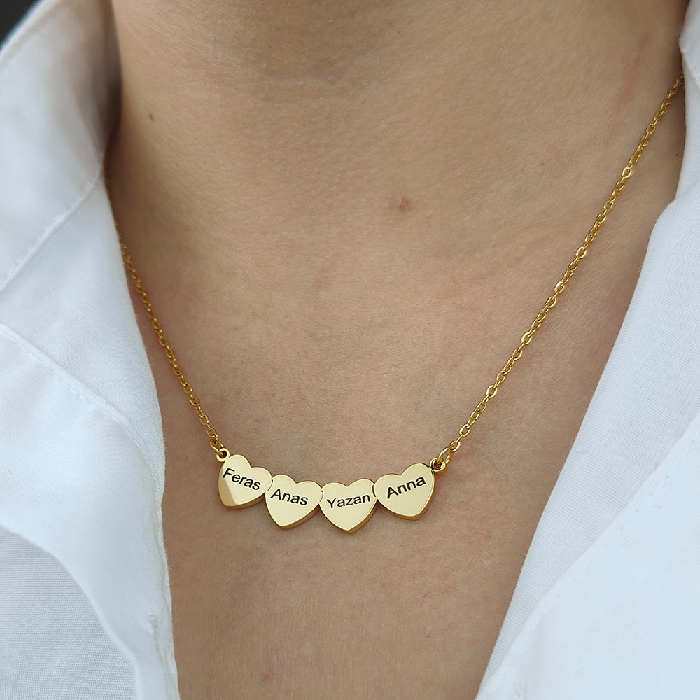 COLLIER COEUR JUSQU'À 5 PRÉNOMS